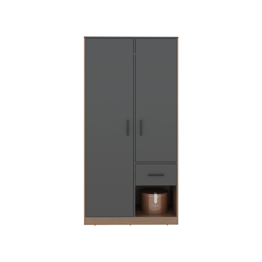36-Inch Wanship Armoire with 1-Drawer and Double Door – Tall Wide Footprint