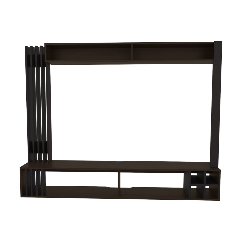 71-Inch Alto Entertainment Center with 8 Open Shelves – Sturdy Build