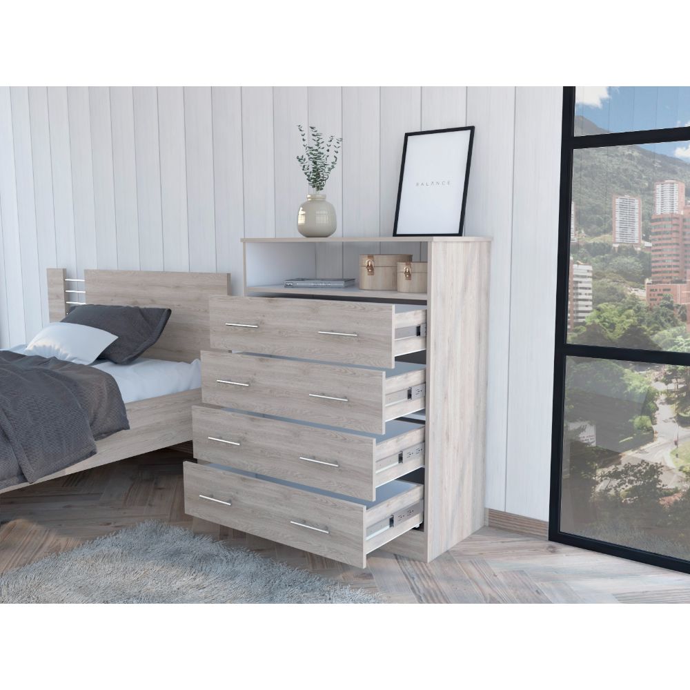 33-Inch Serbian Dresser with 4-Drawer – Smart Drawer Storage