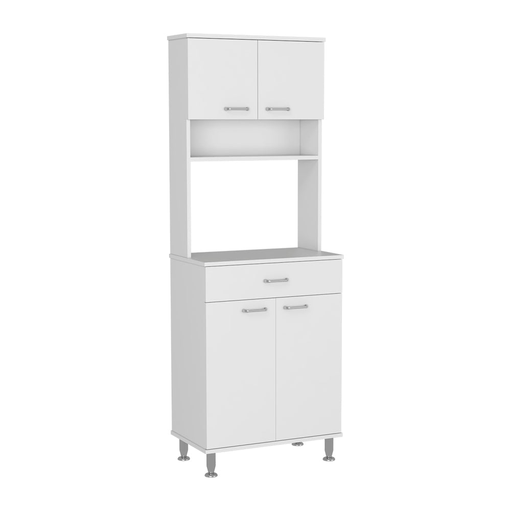 24-Inch Helis 60 Pantry Cabinet with 1-Drawer and Double Door – Compact Standing Design