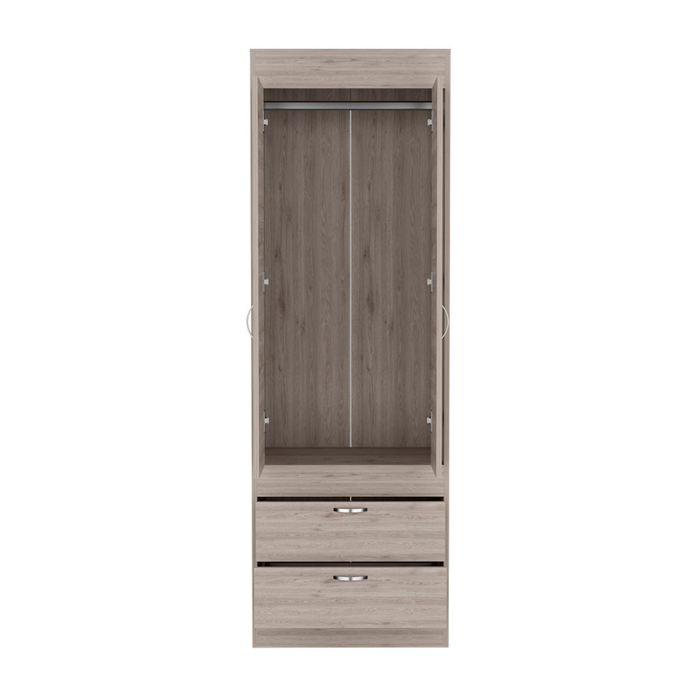 23-Inch Portugal Armoire with 2-Drawer and Double Door – Compact Footprint