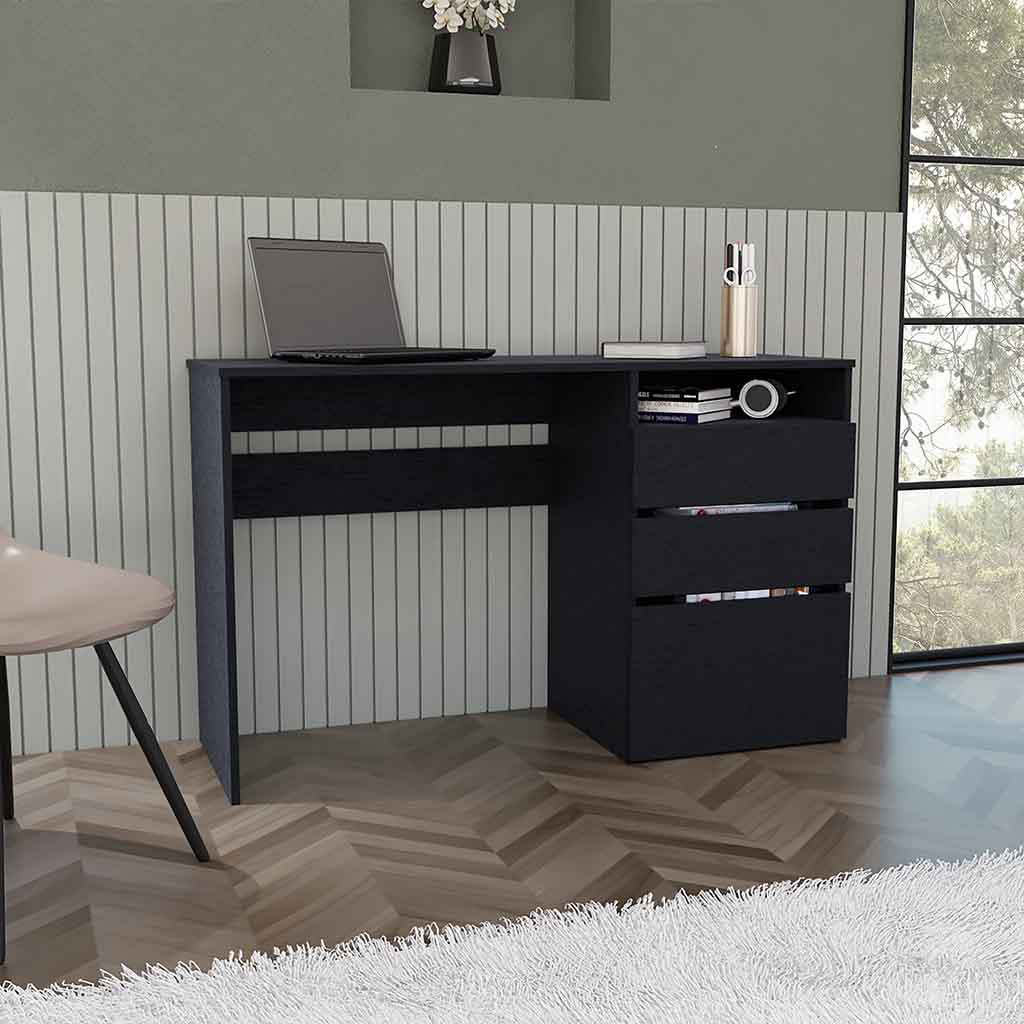 Kenai Three Drawers Computer Desk, One Shelf