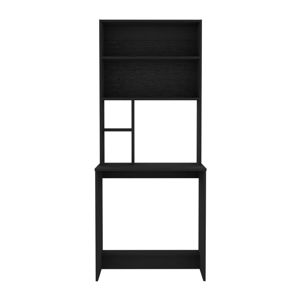 30-Inch Motley Writing Desk with 4 Open Shelves – Sturdy Build