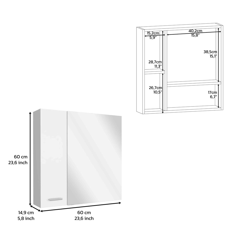 24-Inch Harbor Storage Cabinet with Double Door – White Finish
