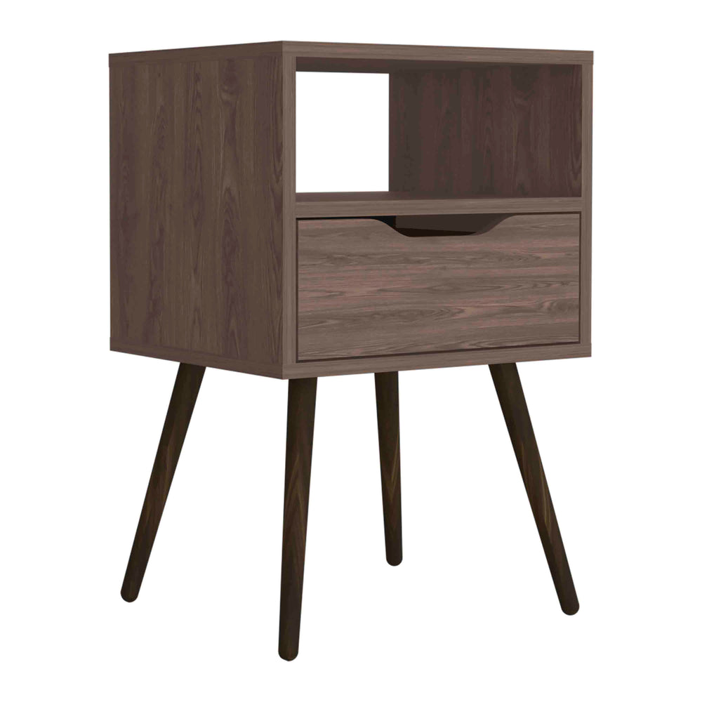 16-Inch Emma Nightstand with 1-Drawer – Compact Bedside Durability