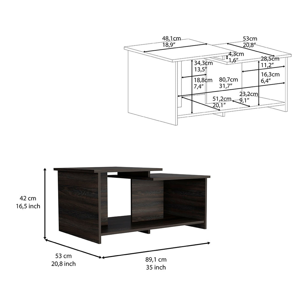 35-Inch Leanna Coffee Table – Fully Open Access