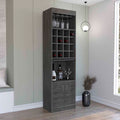 Soria Bar Double Door Cabinet, Sixteen Wine Cubbies, One Extendible Shelf, One Shelf