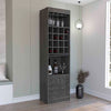 Soria Bar Double Door Cabinet, Sixteen Built-in Wine Rack, Concealable Serving Tray, One Shelf