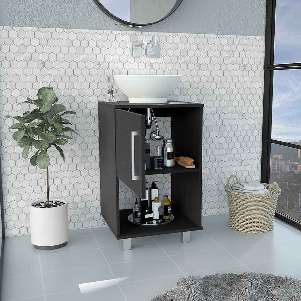 18-Inch Pittsburgh Bathroom Vanity with Sink with Single Door – Concealed Cabinet Storage