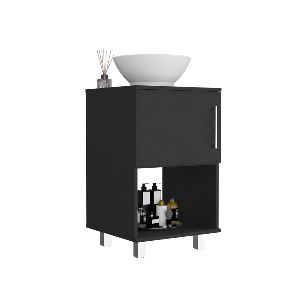 18-Inch Pittsburgh Bathroom Vanity with Sink with Single Door – Vessel Sink Ready Top