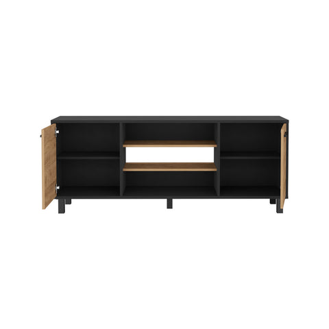 Egeo Tv Stand for TV´s up 60", Two Cabinets, Three Shelves, Five Legs, Four Shelves