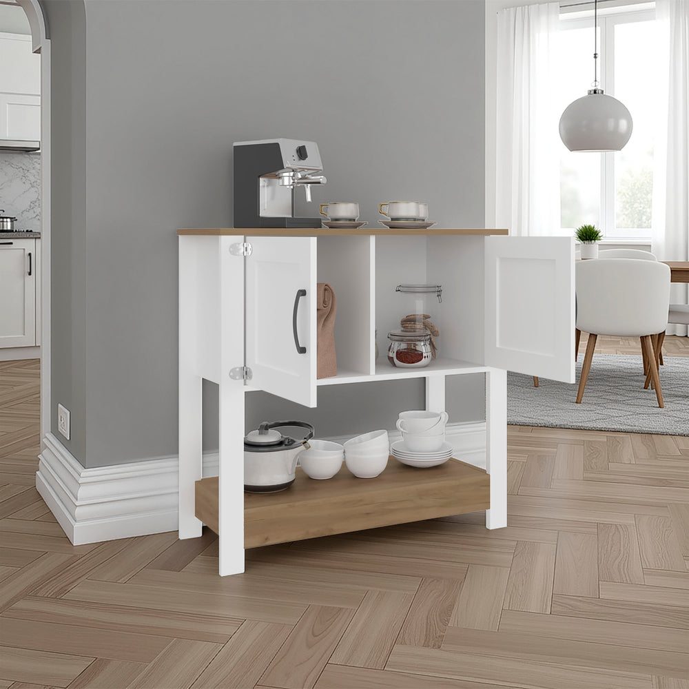 35-Inch Dazey Furniture with 2 Open Shelves – Cabinet Door Storage