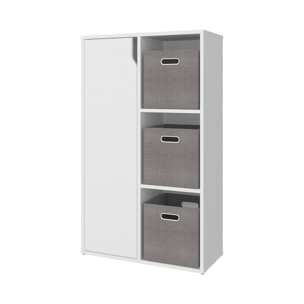 24-Inch Icard Bookshelf Furniture with 6 Open Shelves – White Manufactured Wood Finish