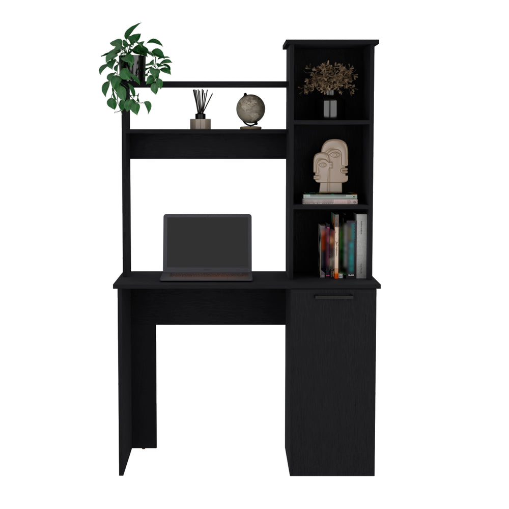 39-Inch Muncy Computer Desk with Single Door – Tall Vertical Profile