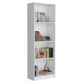 DEPOT E-SHOP Vinton Bookcase with Spacious Tier-Shelving Design, White