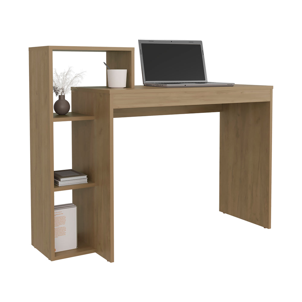 43-Inch Venetie Writing Desk with 3 Open Shelves – Full-Width Writing Surface