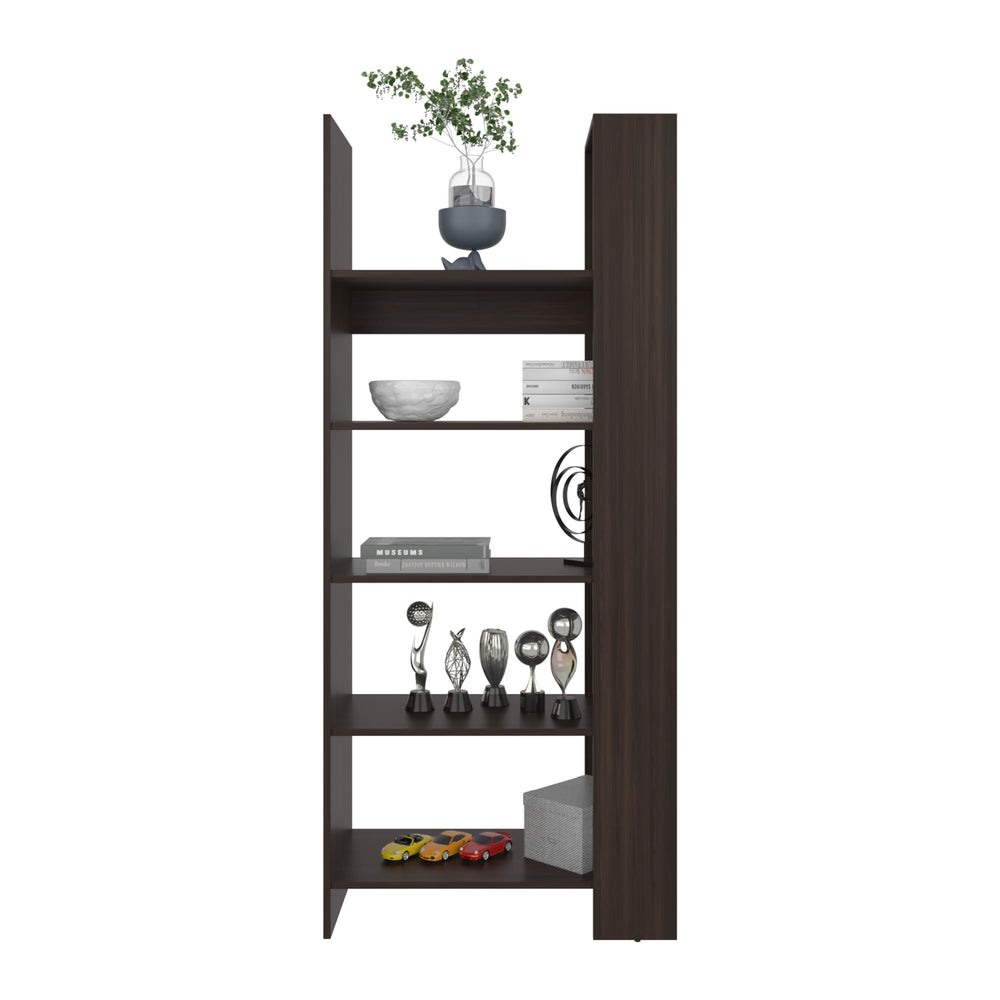 29-Inch Newtok Ladder Bookcase with 5 Open Shelves – Freestanding Storage Design
