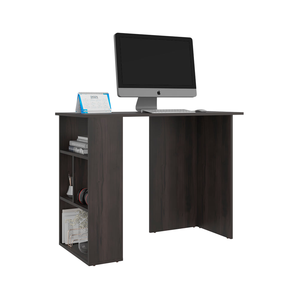 29-Inch Chevak Modern Computer Desk with Integrated Storage & Open Bookcase – Open Bookcase Side Tower