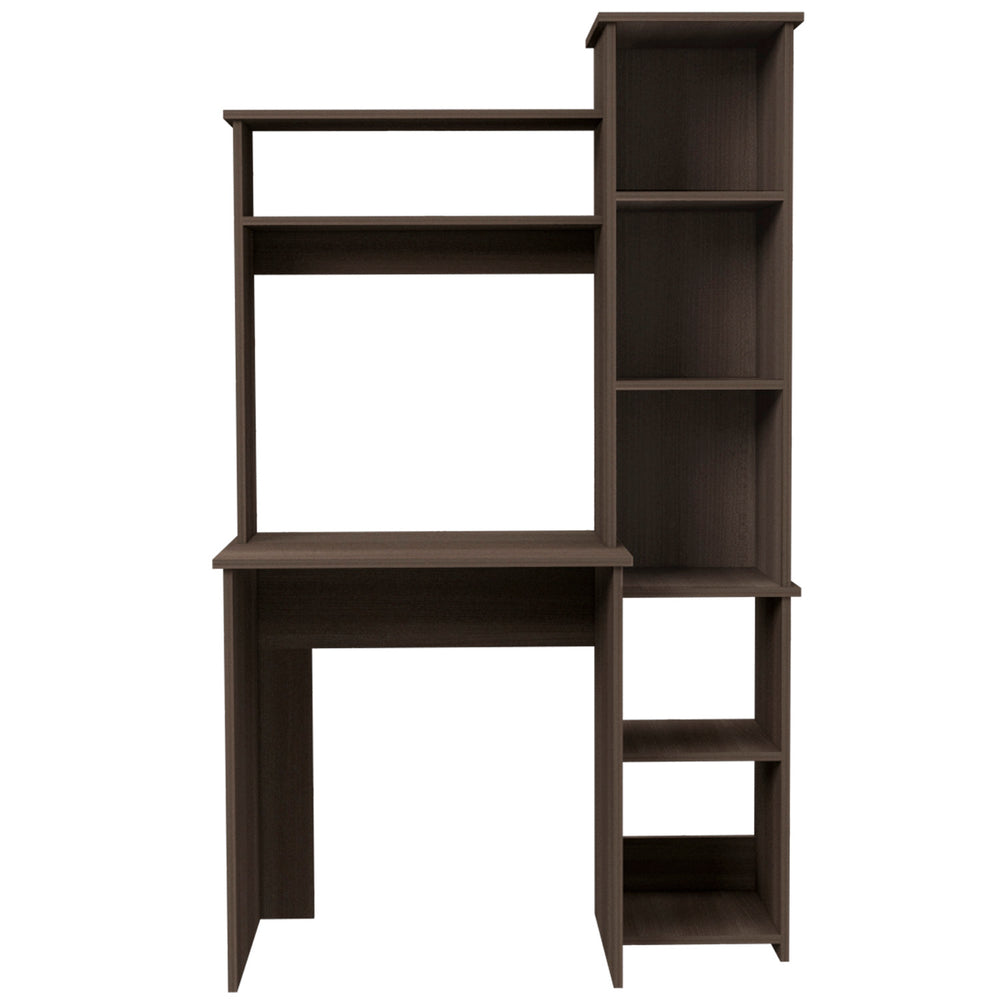 39-Inch Aramis Writing Desk with 5 Open Shelves – Confirmed Load Rating