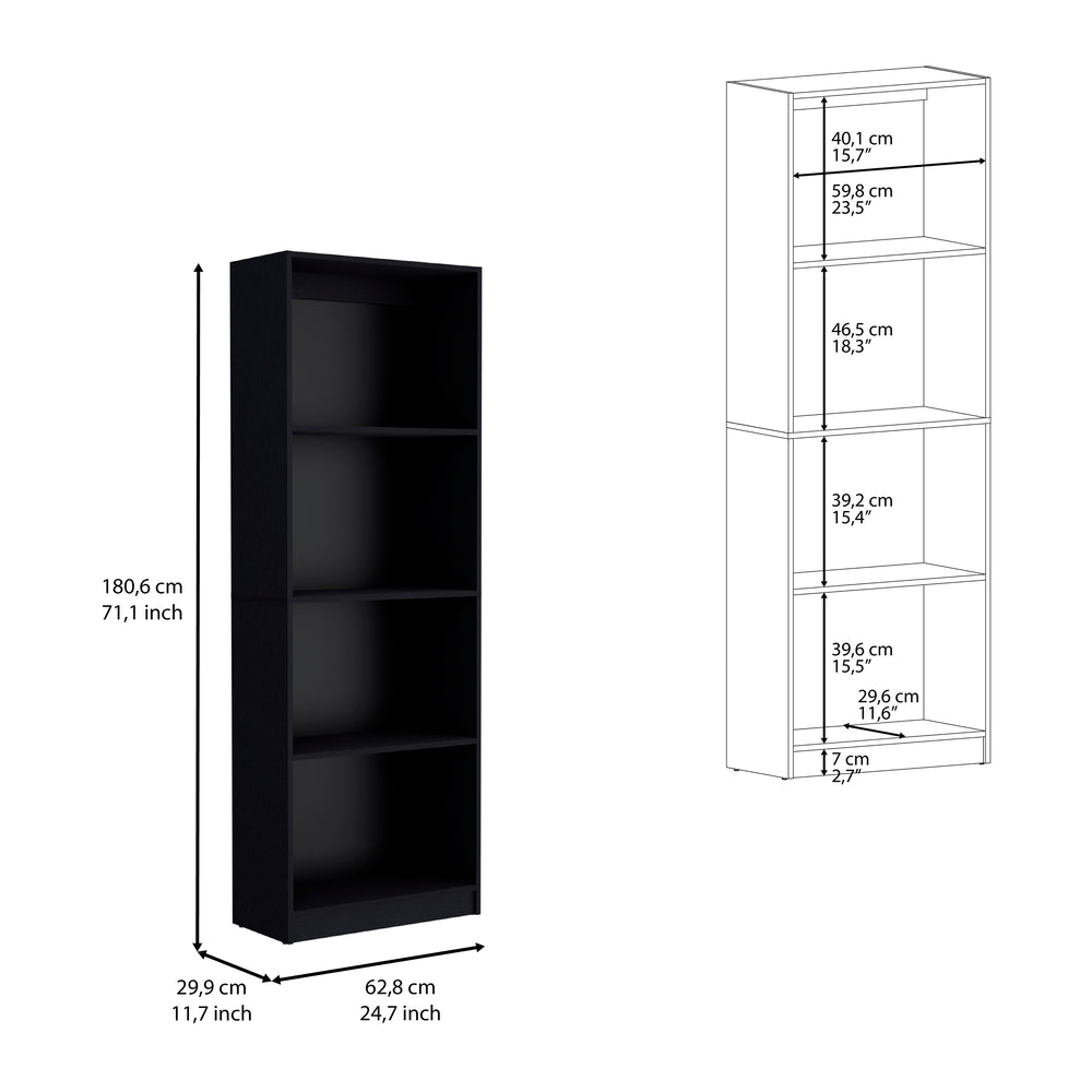 25-Inch Vinton Ladder Bookcase – Tall, Wall-Hugging Footprint
