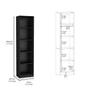 Vinton XS Bookcase Compact Bookshelf with Multiple Shelves