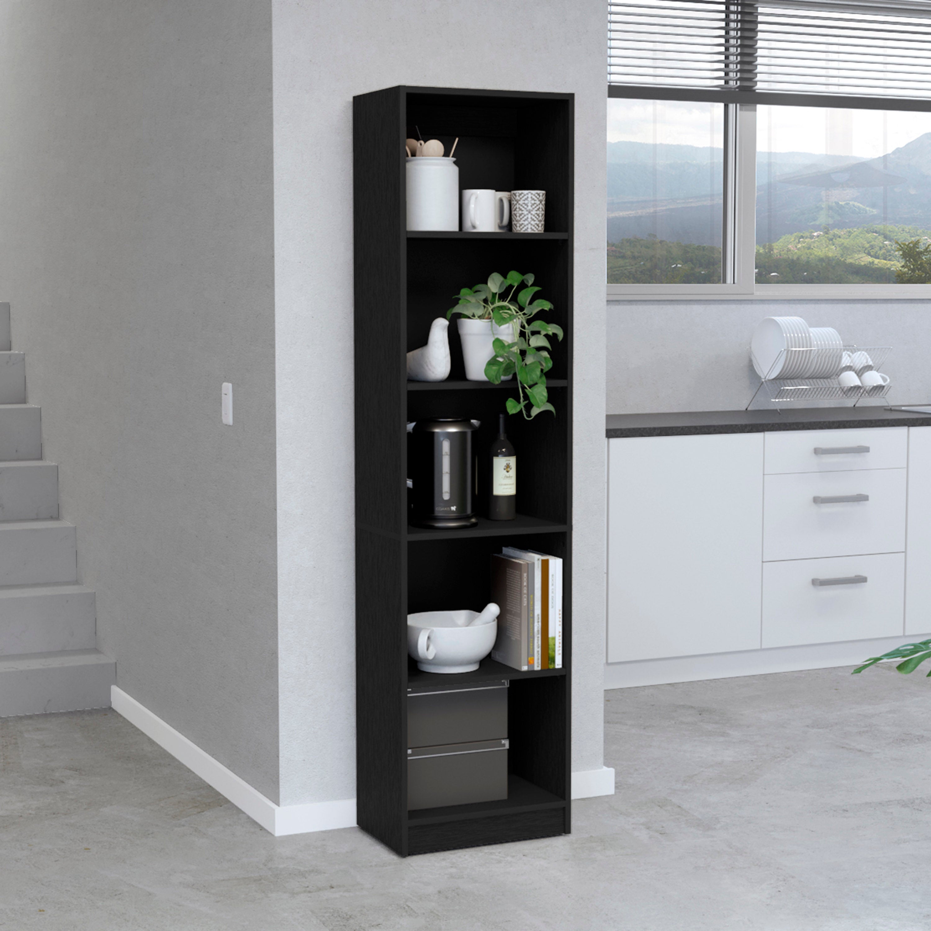 Compact Disk Bookcase Vinton XS Bookcase Compact Bookshelf with Multiple Shelves – Depot Eshop