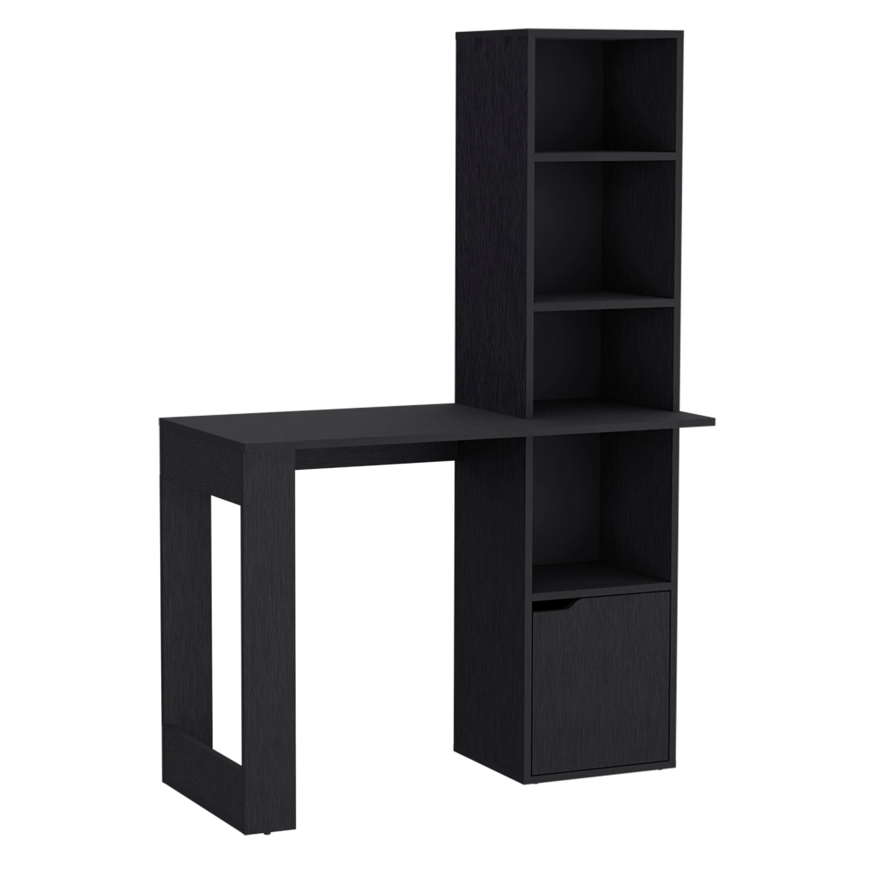 39-Inch Ripley Writing Desk with Storage Tower and Cabinet Door – front view
