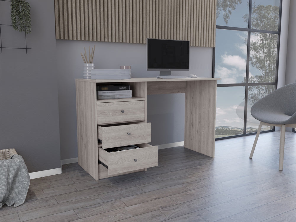 46-Inch Nemocon 3 Computer Desk with 3-Drawer – Open Shelf Storage