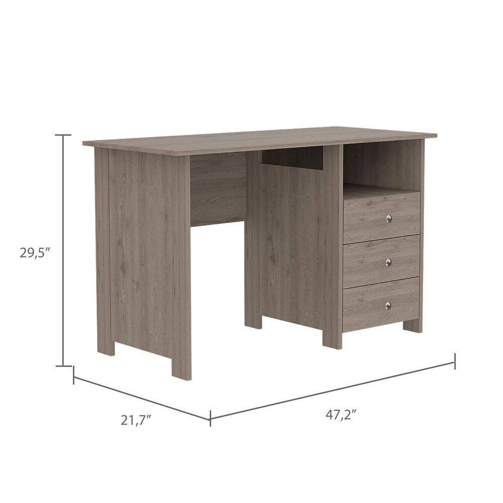 47-Inch Antara Computer Desk with 3-Drawer – Open Top Shelf