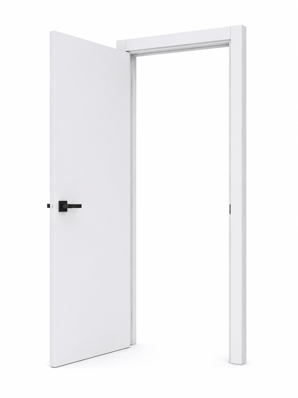 80-Inch Interior PVC AquaDoor Kit – with WPC Frame, Weatherstrip & Trim Molding, Waterproof & Insect-Resistant Door – ADJUSTABLE WPC FRAME — 3.9" TO 4.7"