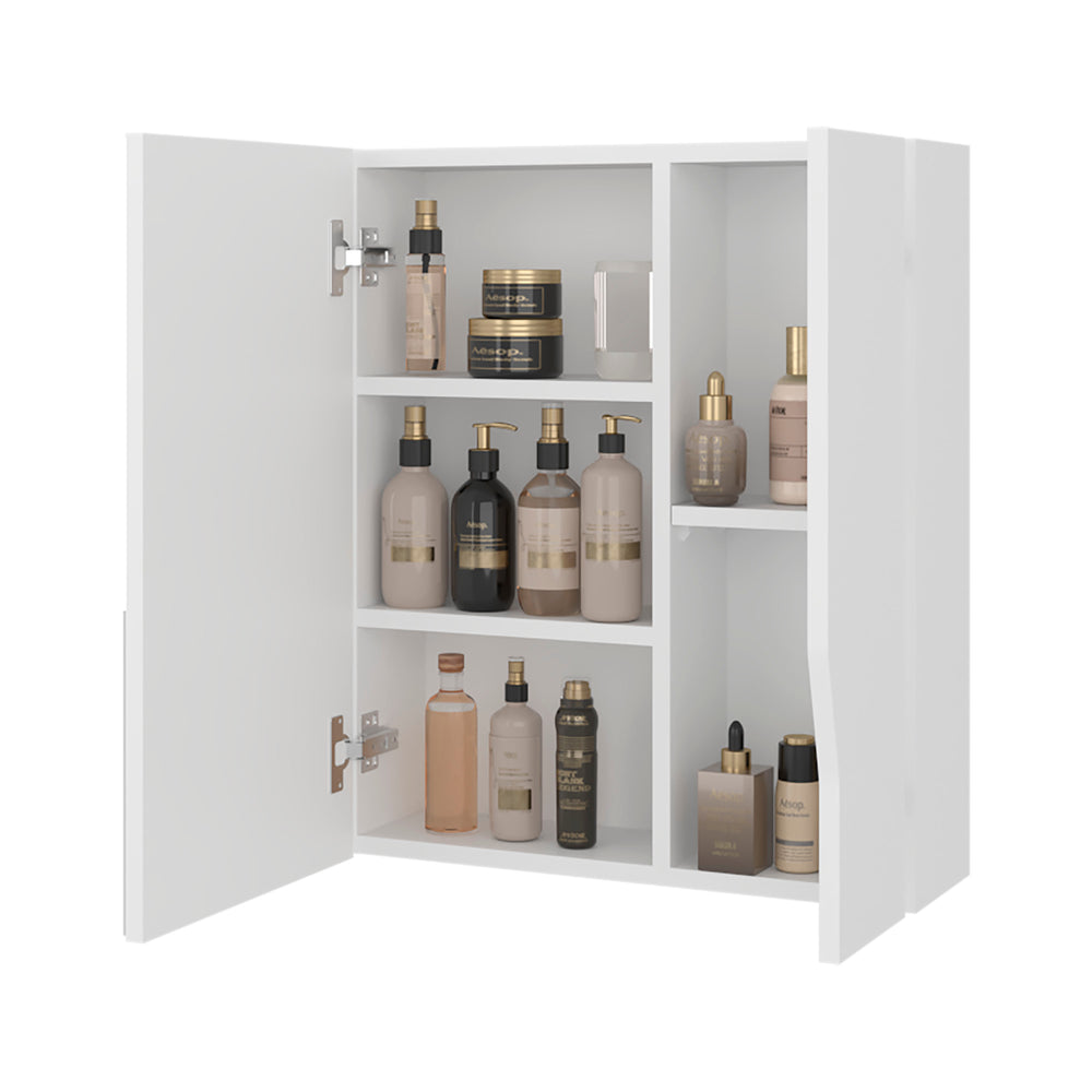 20-Inch Athol Medicine Cabinet with Double Door and 5 Open Shelves – Indoor Use And Assembly Required