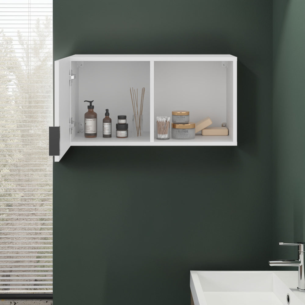 14-Inch Roxbury Medicine Cabinet with Single Door and 2 Open Shelves – Open Shelving Storage