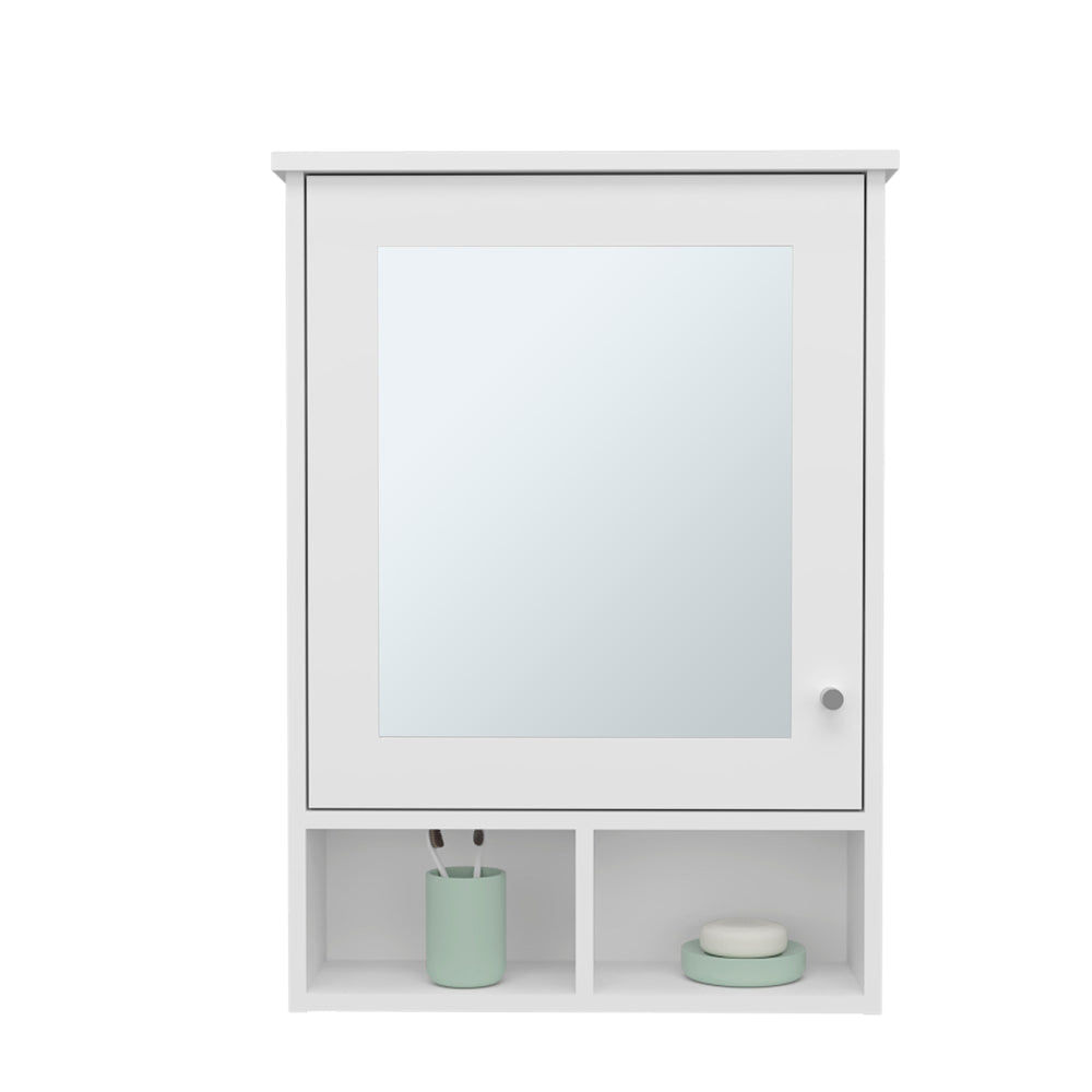 21-Inch Anamoose Medicine Cabinet with Single Door and 5 Open Shelves – Open Shelving Storage
