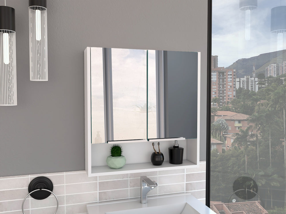Tatacoa Mirror Medicine Cabinet with Adjustable Shelving for the Home for Everyday Use – Wide Vanity Mirror