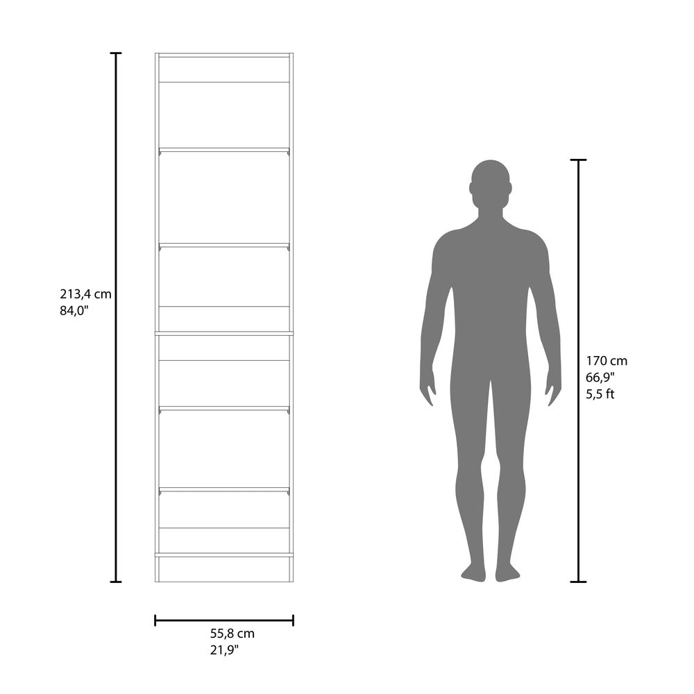22-Inch Cabot Closet Organizer with 6 Open Shelves – Freestanding Closet Storage