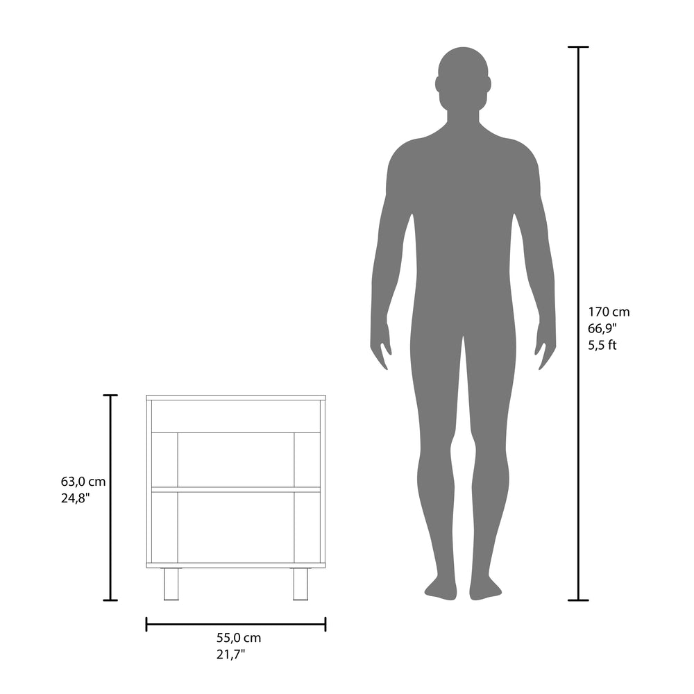 22-Inch Castalia Under Under-Sink Storage Cabinet with Double Door and 2 Open Shelves – Cabinet Doors for Hidden Storage