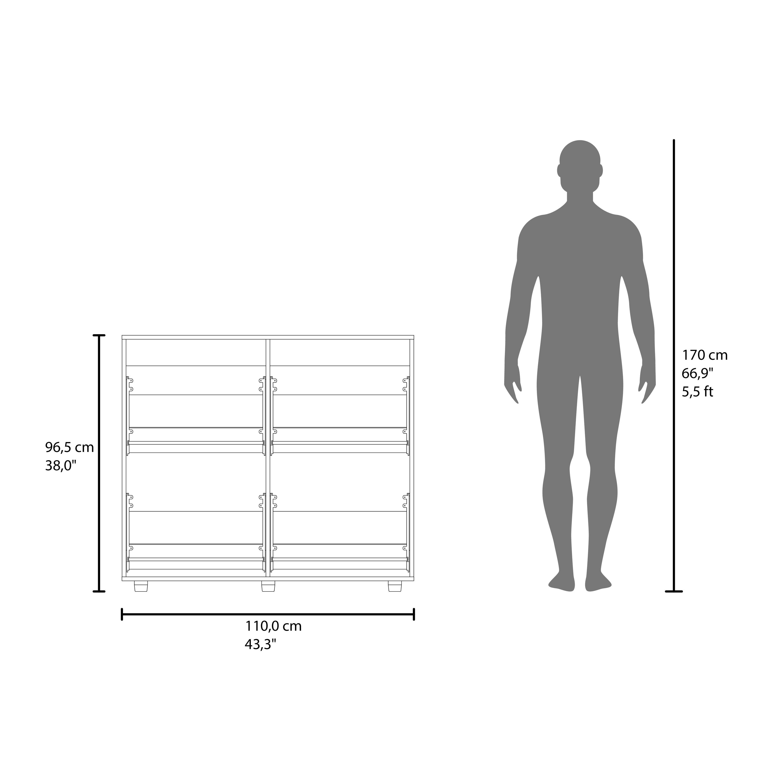 Jordan 4 Racks Parc Shoe Rack, 4 Doors, 4 Shelves, 4 Legs – Depot Eshop