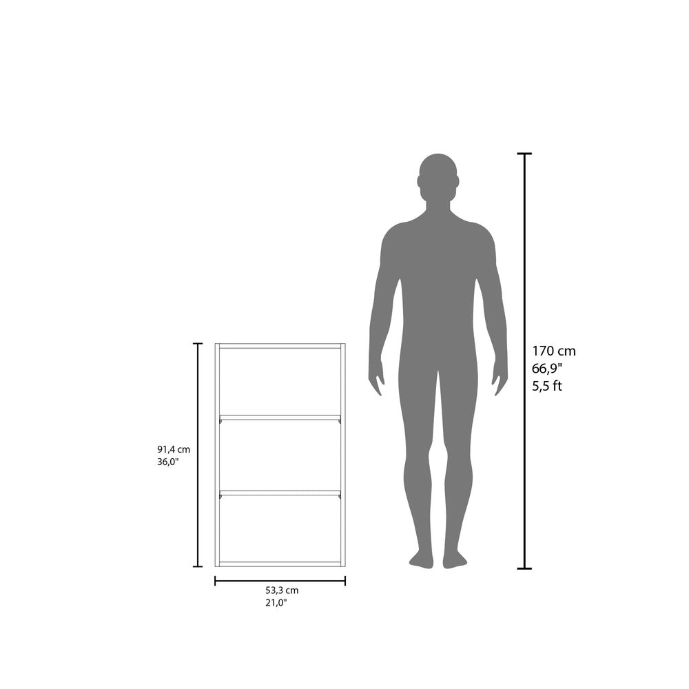 21-Inch Kaltag Wall Cabinet with 3 Open Shelves – Open Shelving Interior
