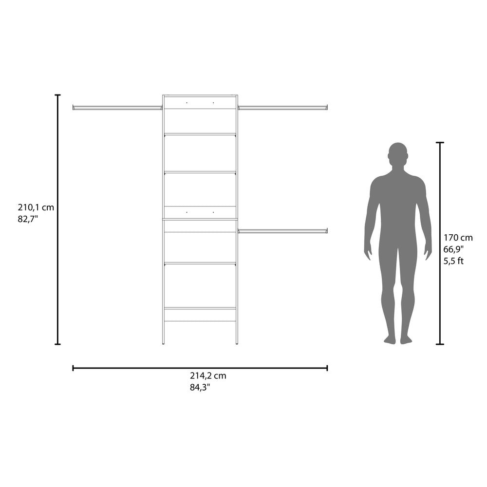 84-Inch Hollis Modular Closet Organizer – Indoor Use And Assembly Required