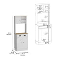 DEPOT E-SHOP Selmer Pantry Cabinet with Drawer and 3-Doors