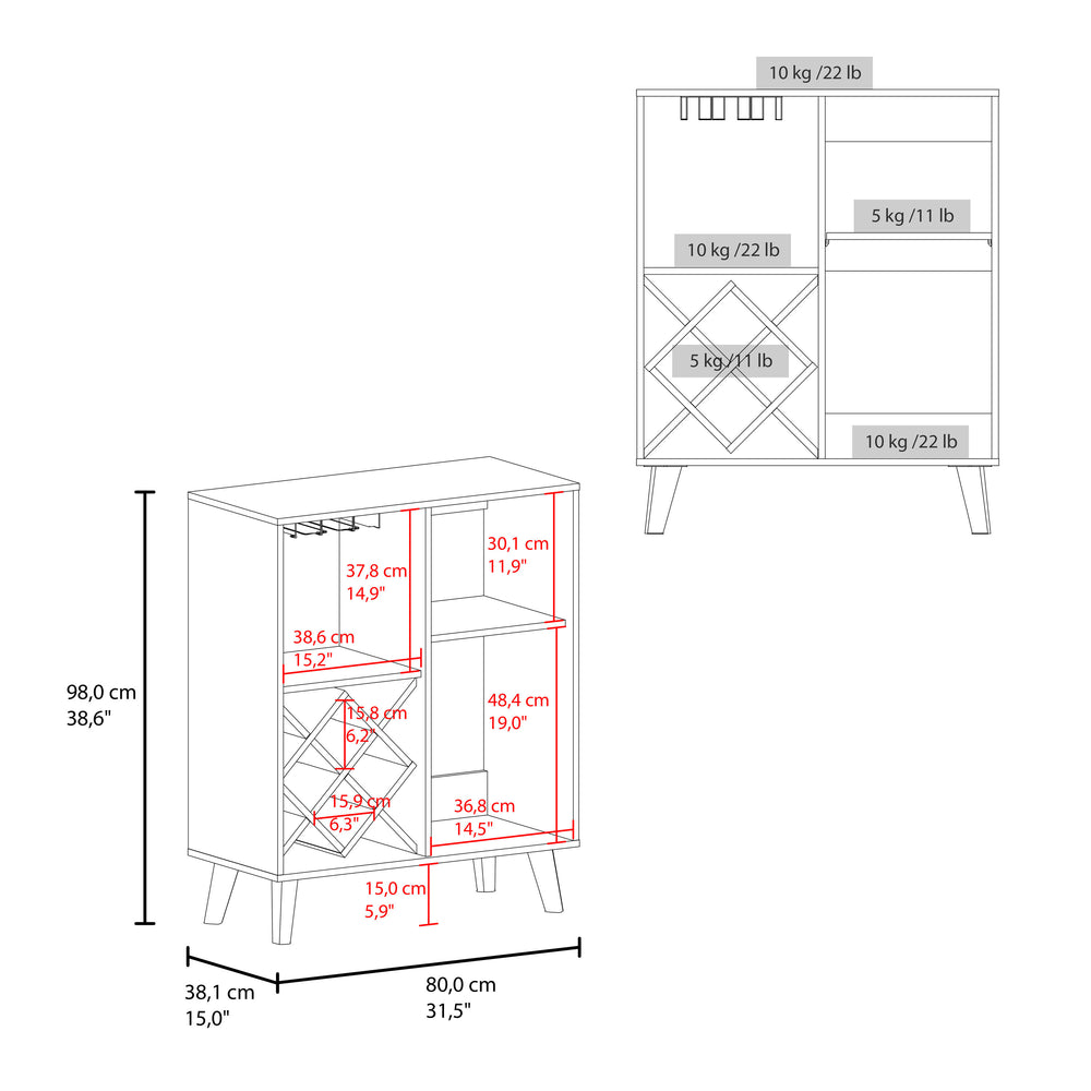 32-Inch Severn Bar Cabinet with 1-Drawer and Single Door – Confirmed Load Rating