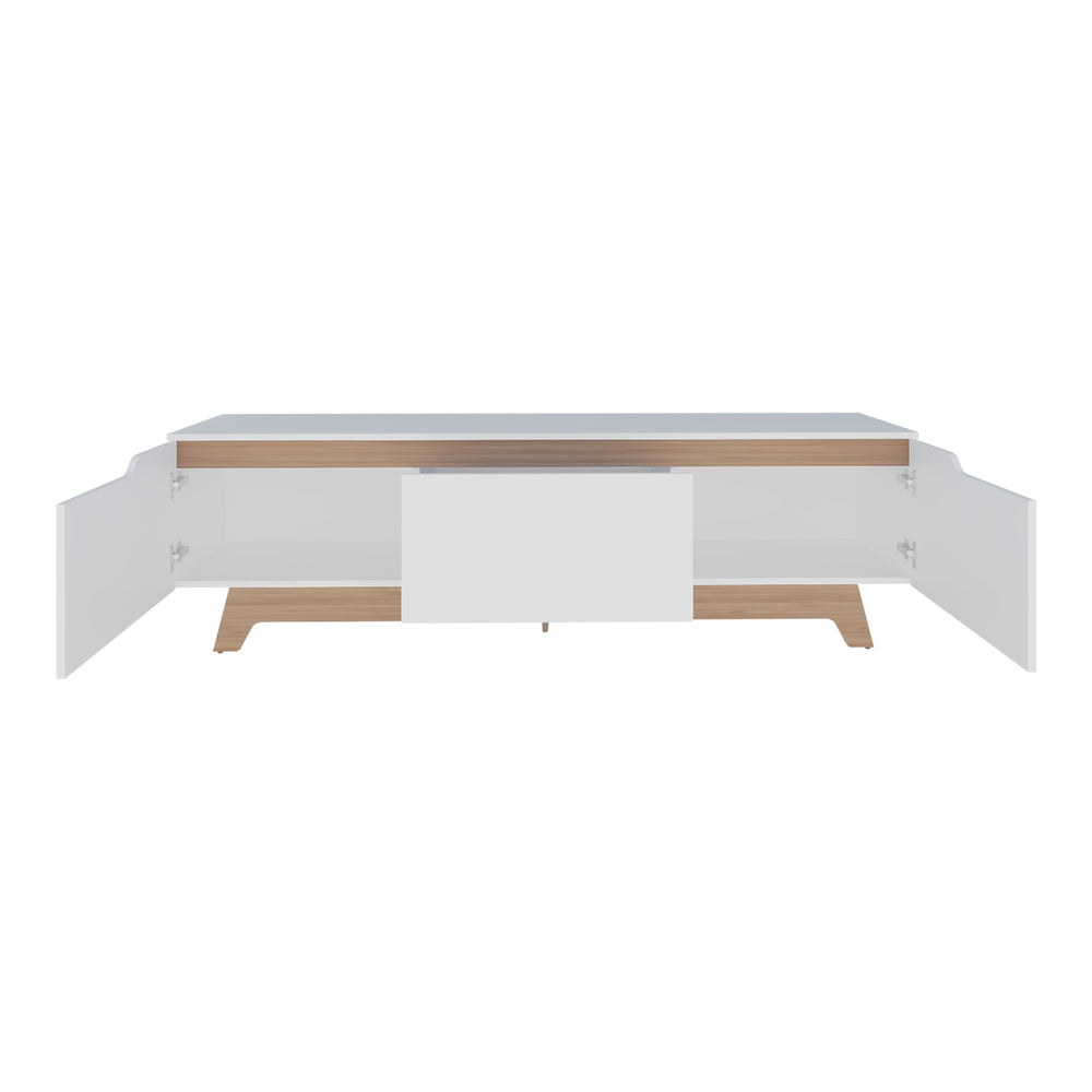 71-Inch Curlew TV Stand with 1-Drawer and Double Door – Wide Console Footprint