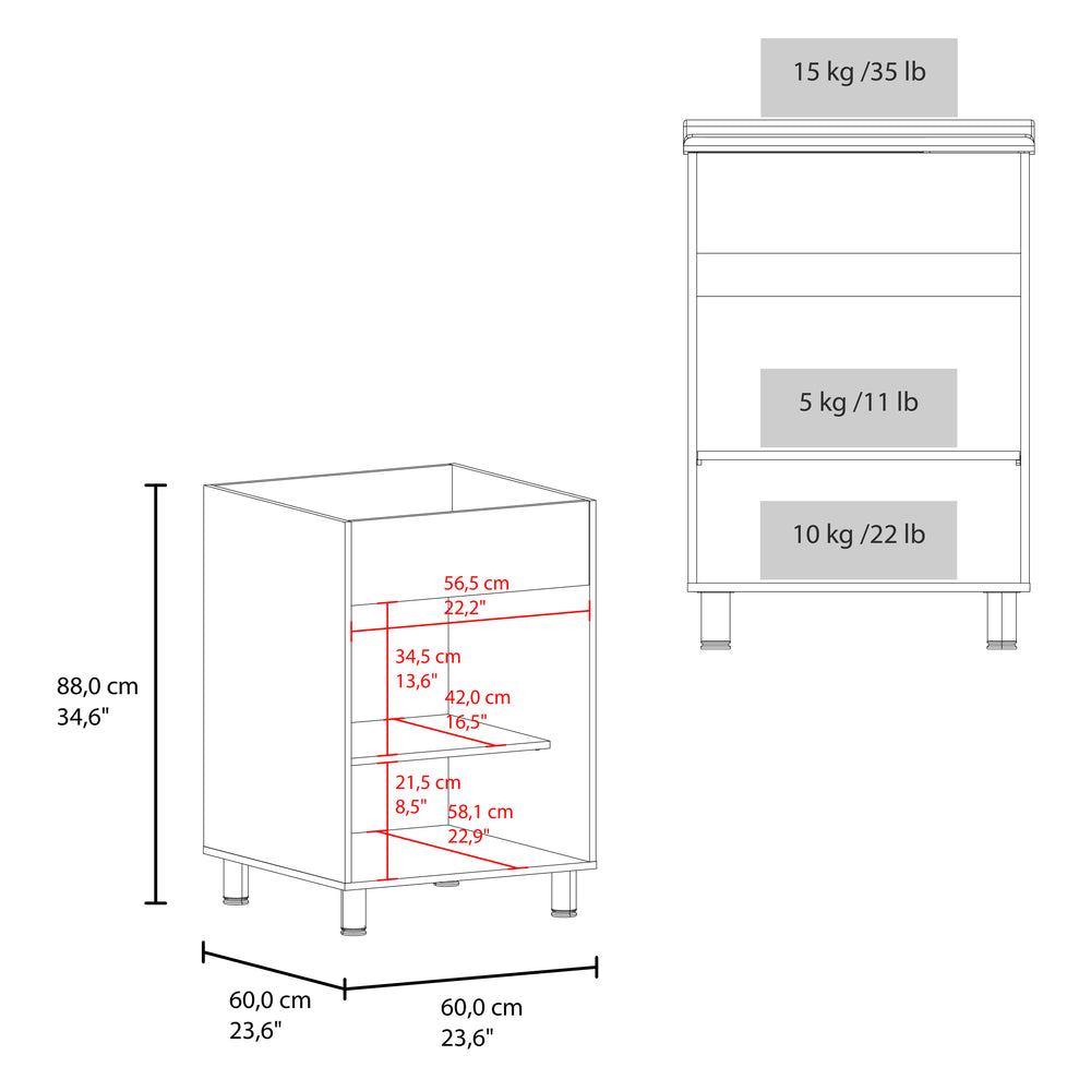 24-Inch Dunn Freestanding Utility Sink Cabinet with Double Door – Durable Construction