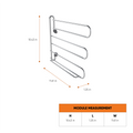Tie Rack Chrome Plated Wallmounted , Silver