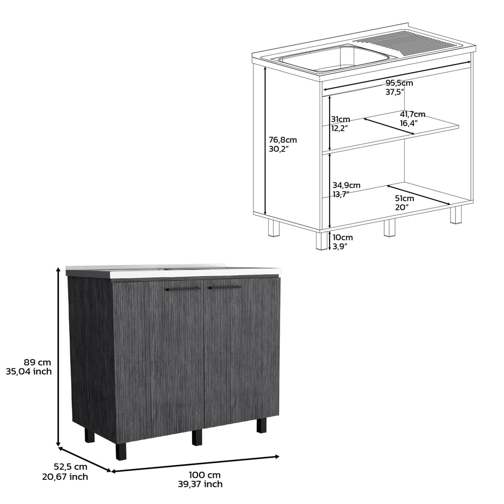 39-Inch Salento Base Storage Cabinet – Durable Construction