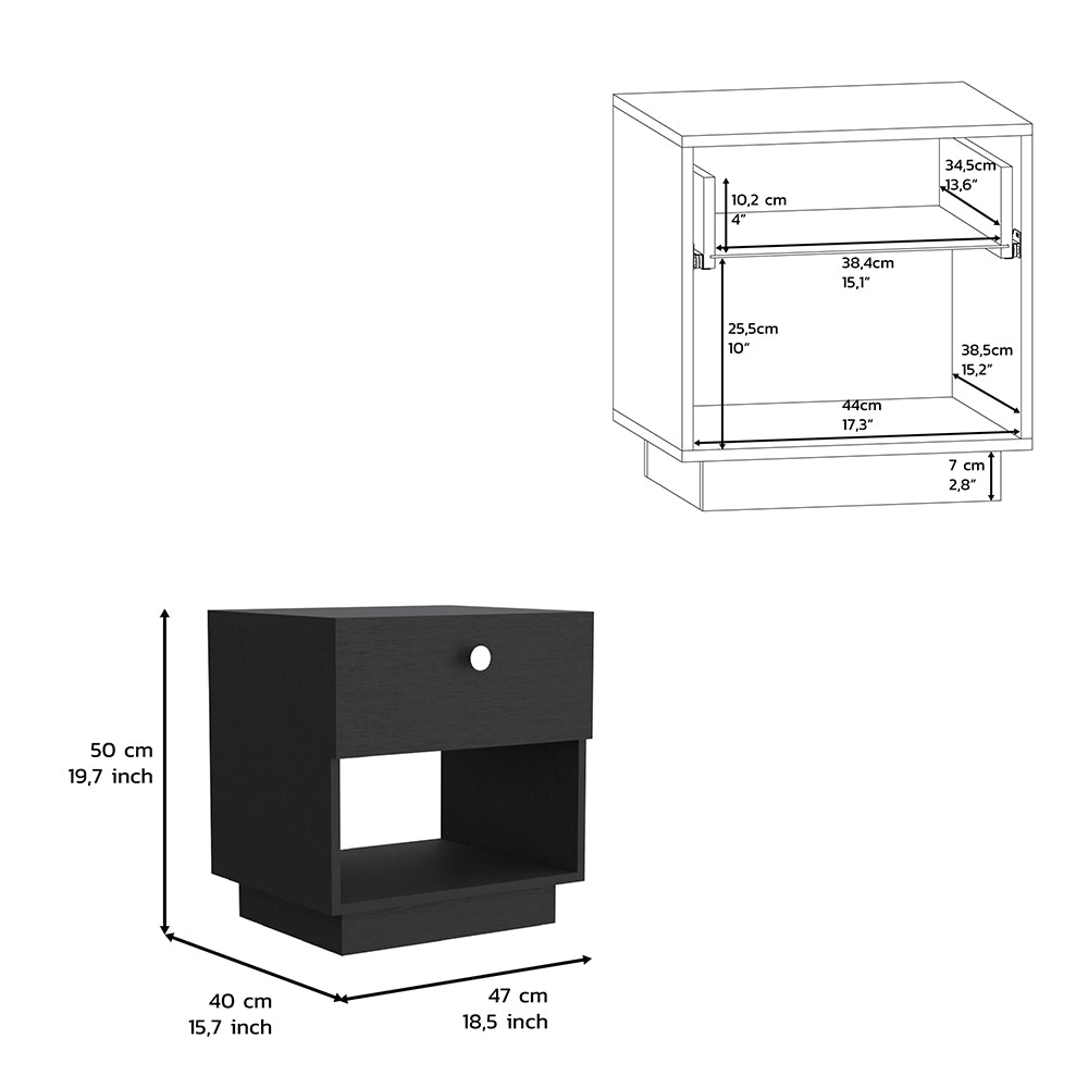 18-Inch Macon Nightstand – Functional Top Surface