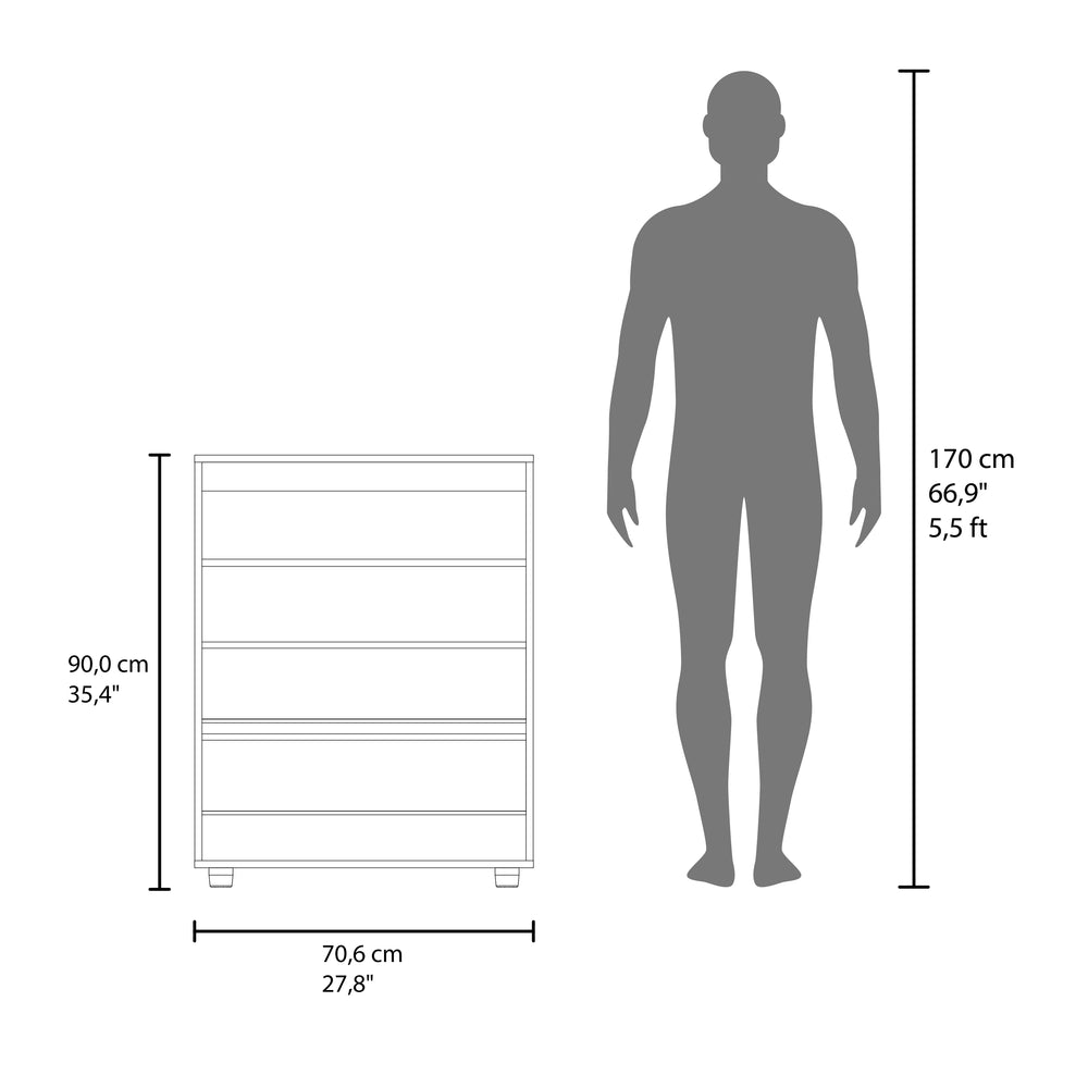 28-Inch Ubly Shoe Storage Cabinet with 4 Open Shelves – Concealed Side Storage