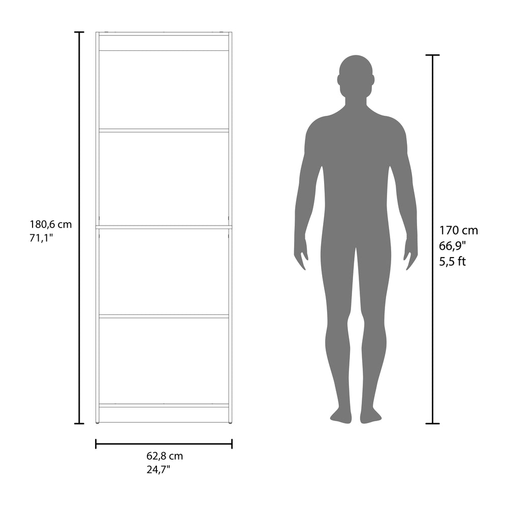 25-Inch Vinton Ladder Bookcase – Open-Back Shelf Design