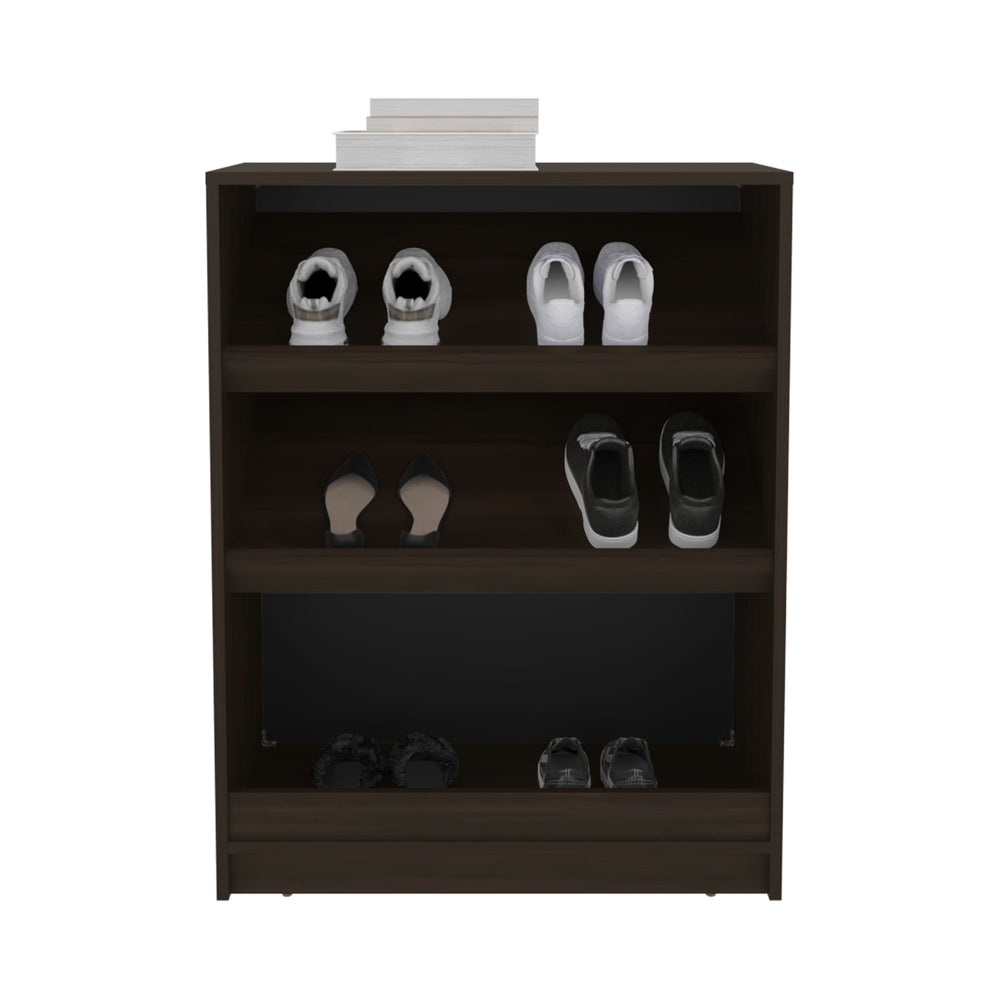 28-Inch Atoka Shoe Storage Cabinet with 3 Open Shelves – Space-Saving Footprint