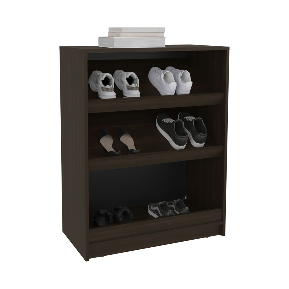 28-Inch Atoka Shoe Storage Cabinet with 3 Open Shelves – Open Shelf Storage
